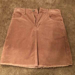Brandy Melville pink corduroy skirt